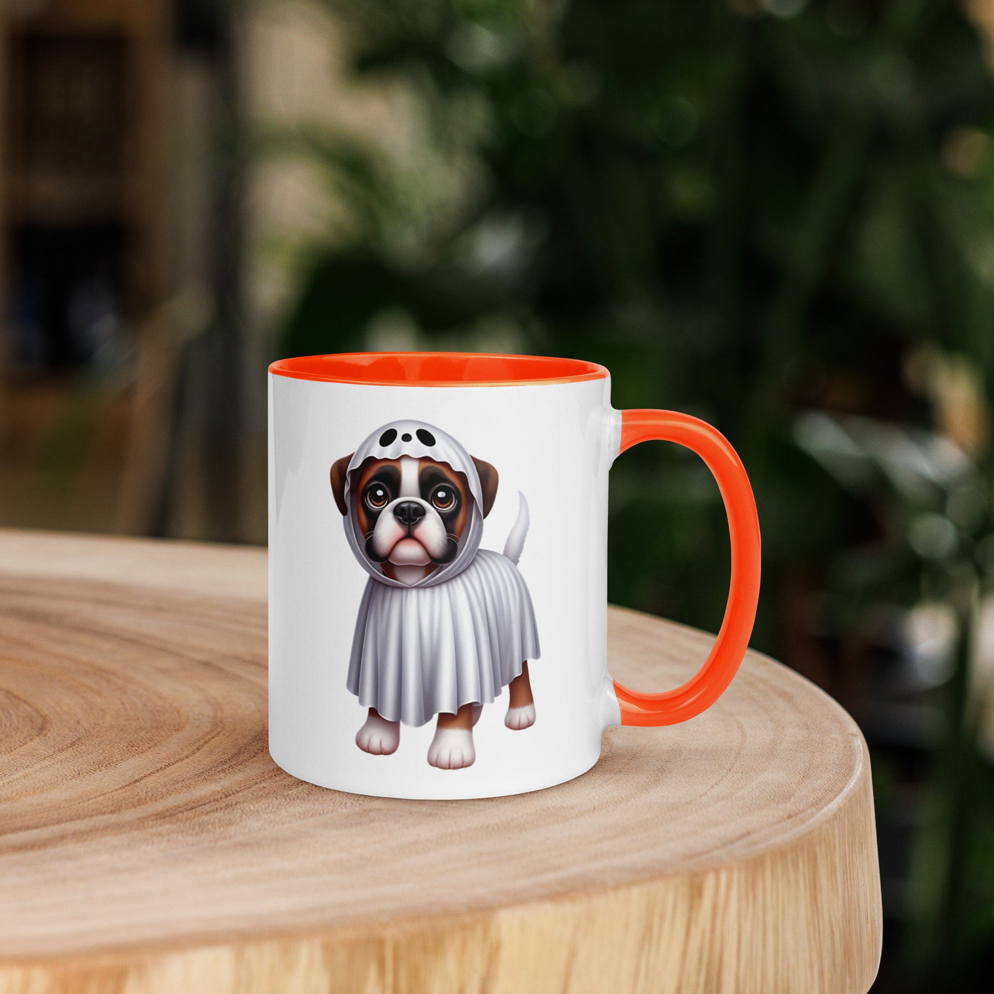 11oz Happy Halloween Ghost Boxer Mug #1