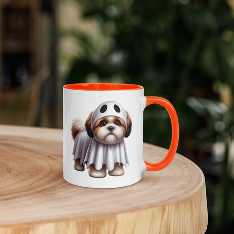 11oz Happy Halloween Ghost Shih Tzu Mug #1