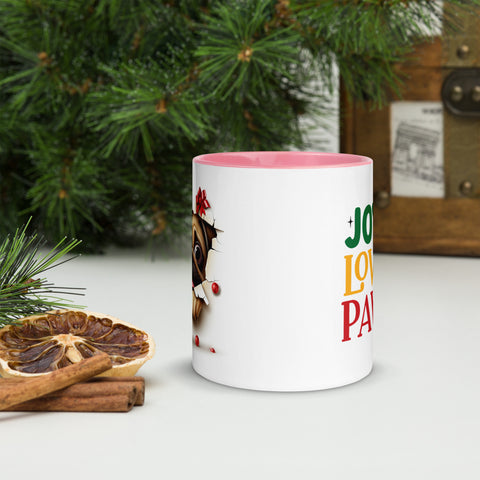11oz Christmas Pug In Wall - Joy Love Paws