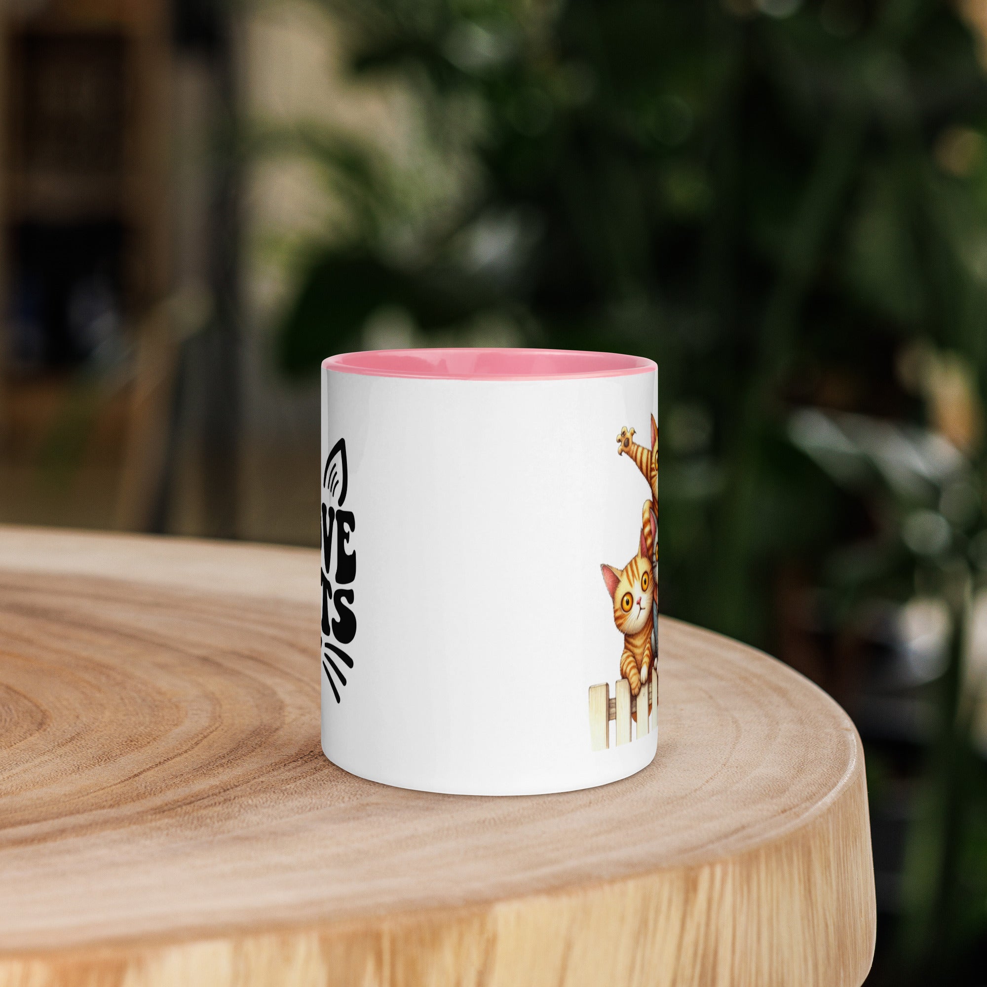 11oz I Love Cats - Cats On Fence #2