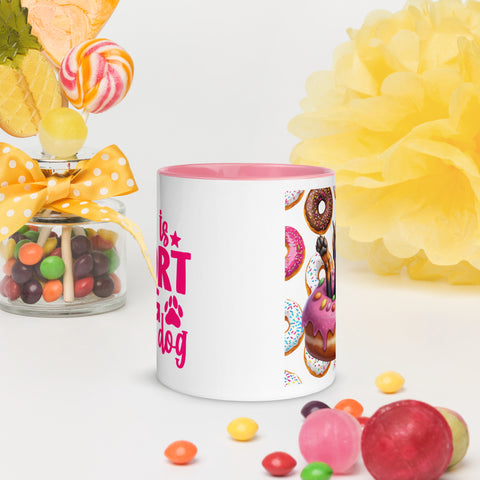 11oz Doberman Loves Donuts Mug - Life Is Short