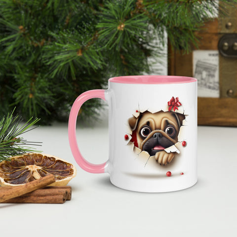 11oz Christmas Pug In Wall - Joy Love Paws