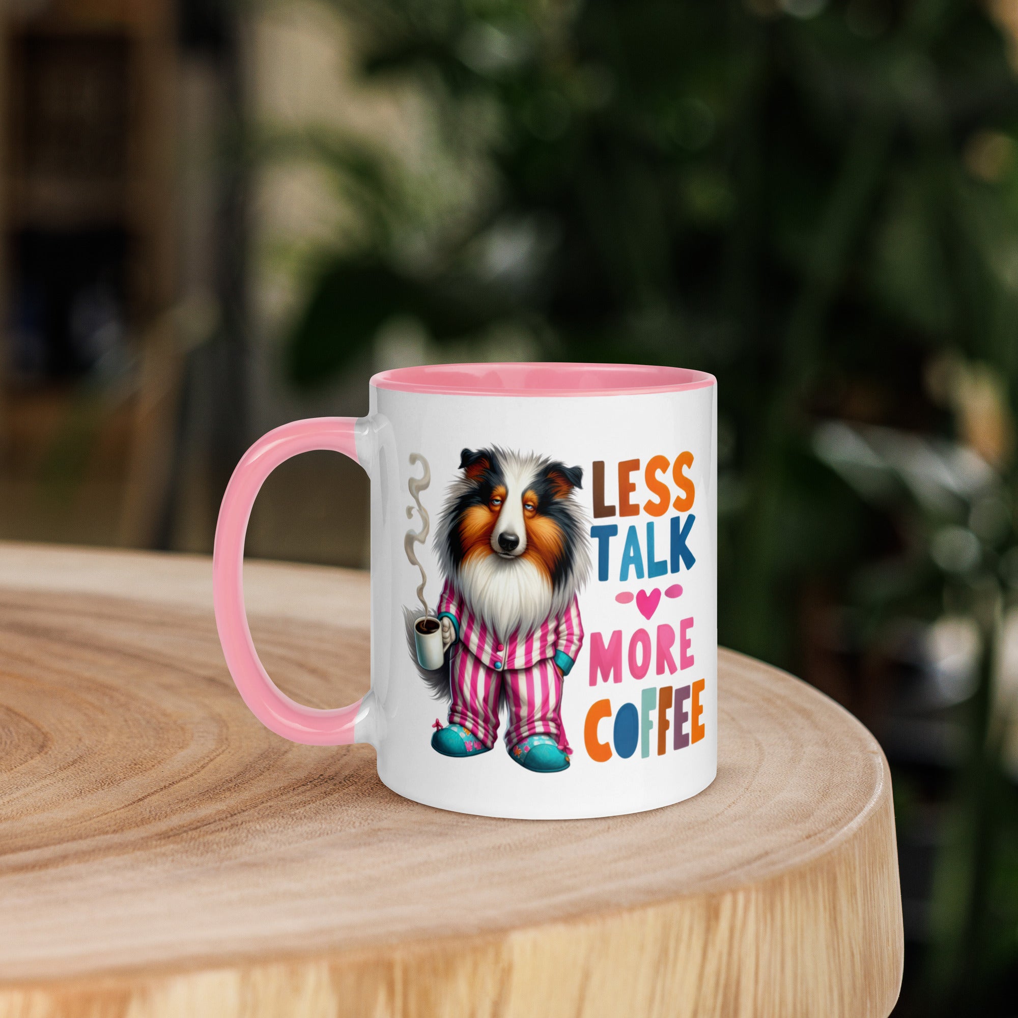11oz Border Collie Mug - Less Talk More Coffee