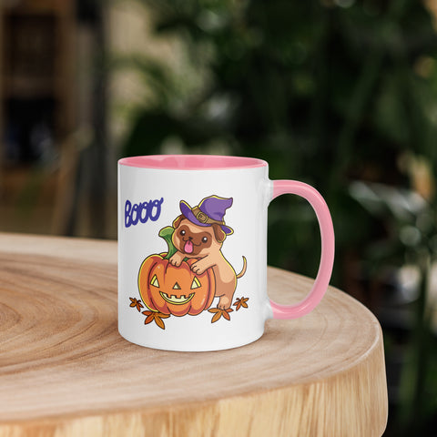 11oz Happy Halloween Booo Pug Mug