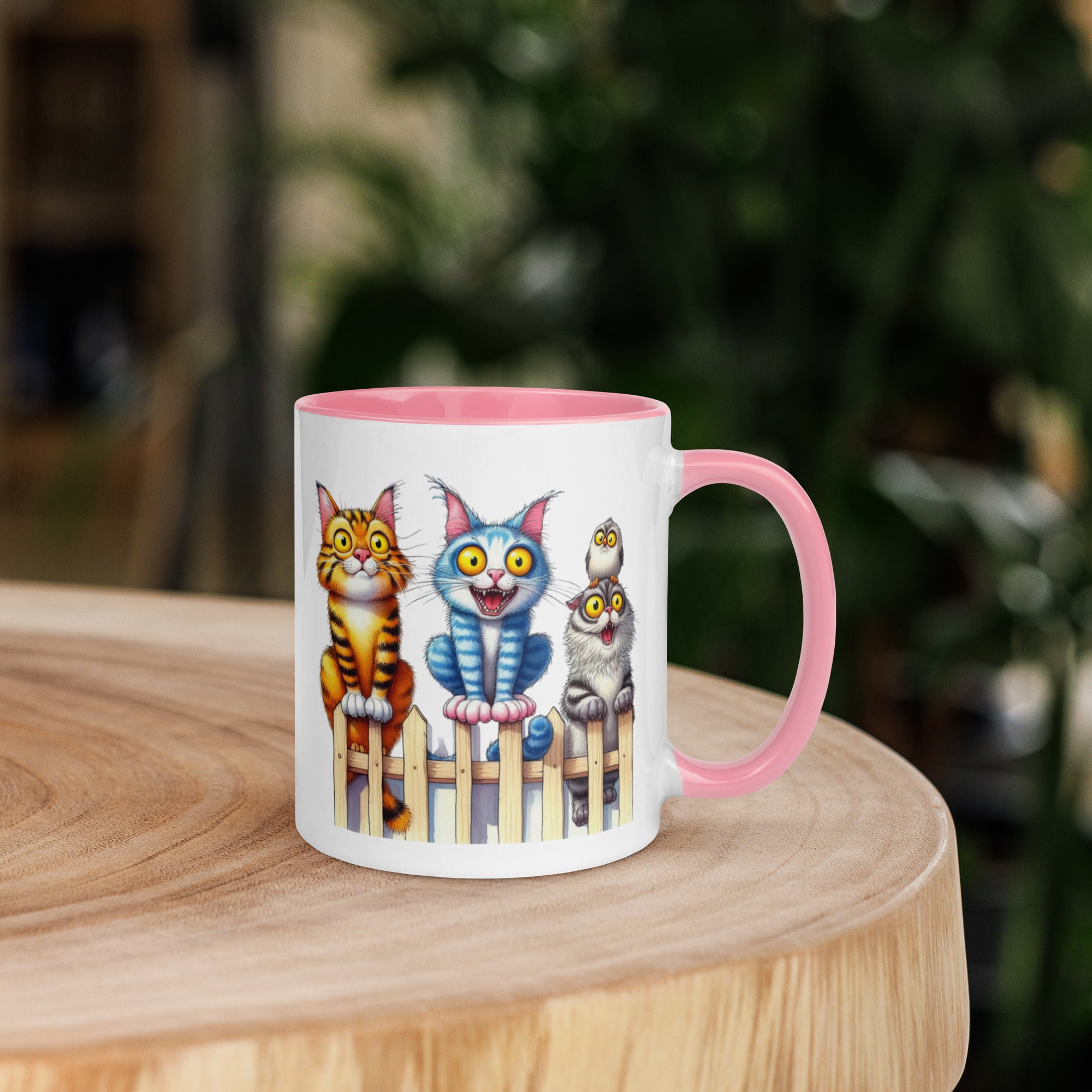 11oz I Love Cats - Cats On Fence #1