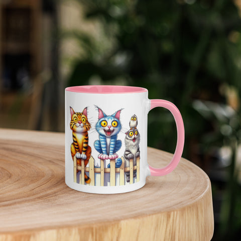 11oz I Love Cats - Cats On Fence #1