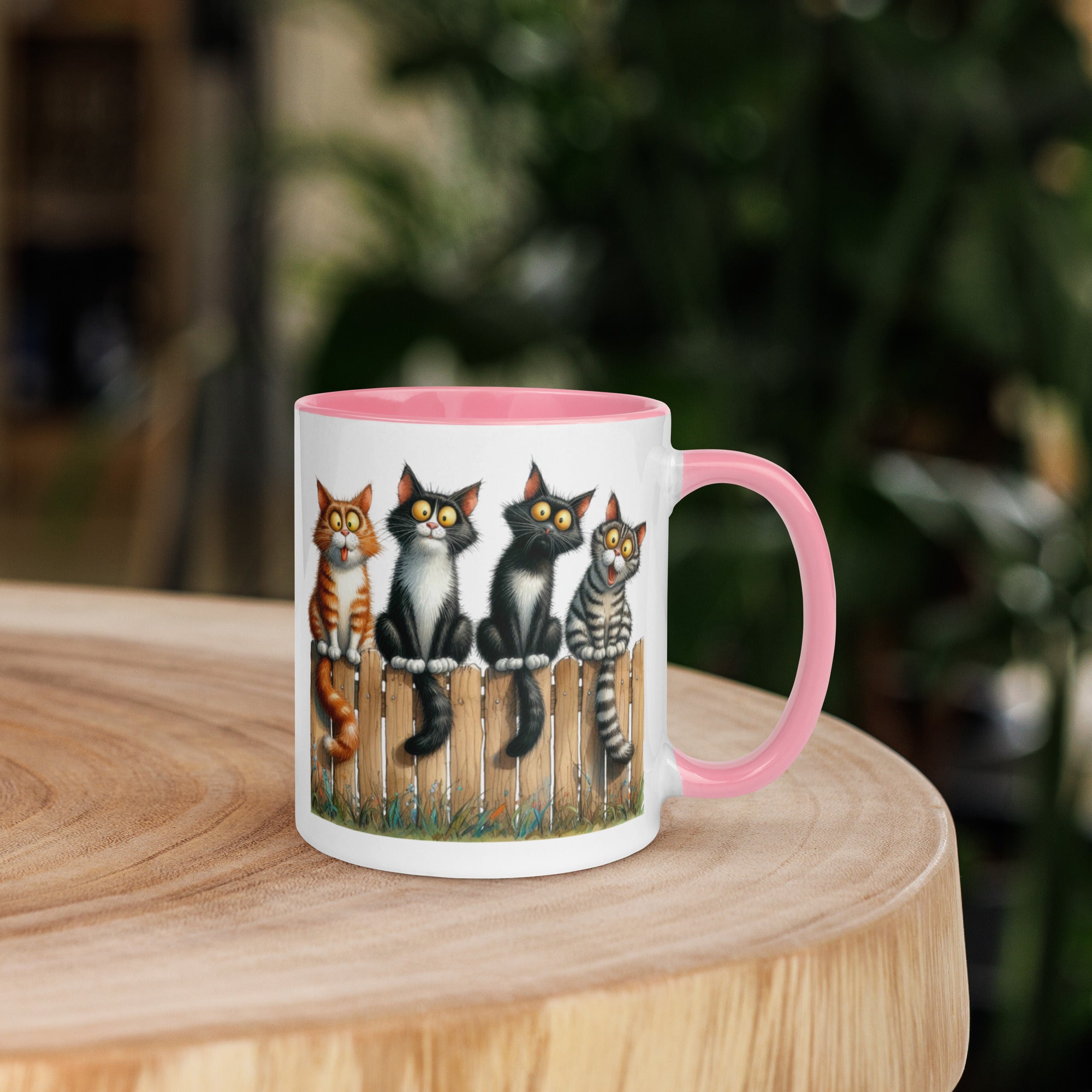 11oz I Love Cats - Cats On Fence #3