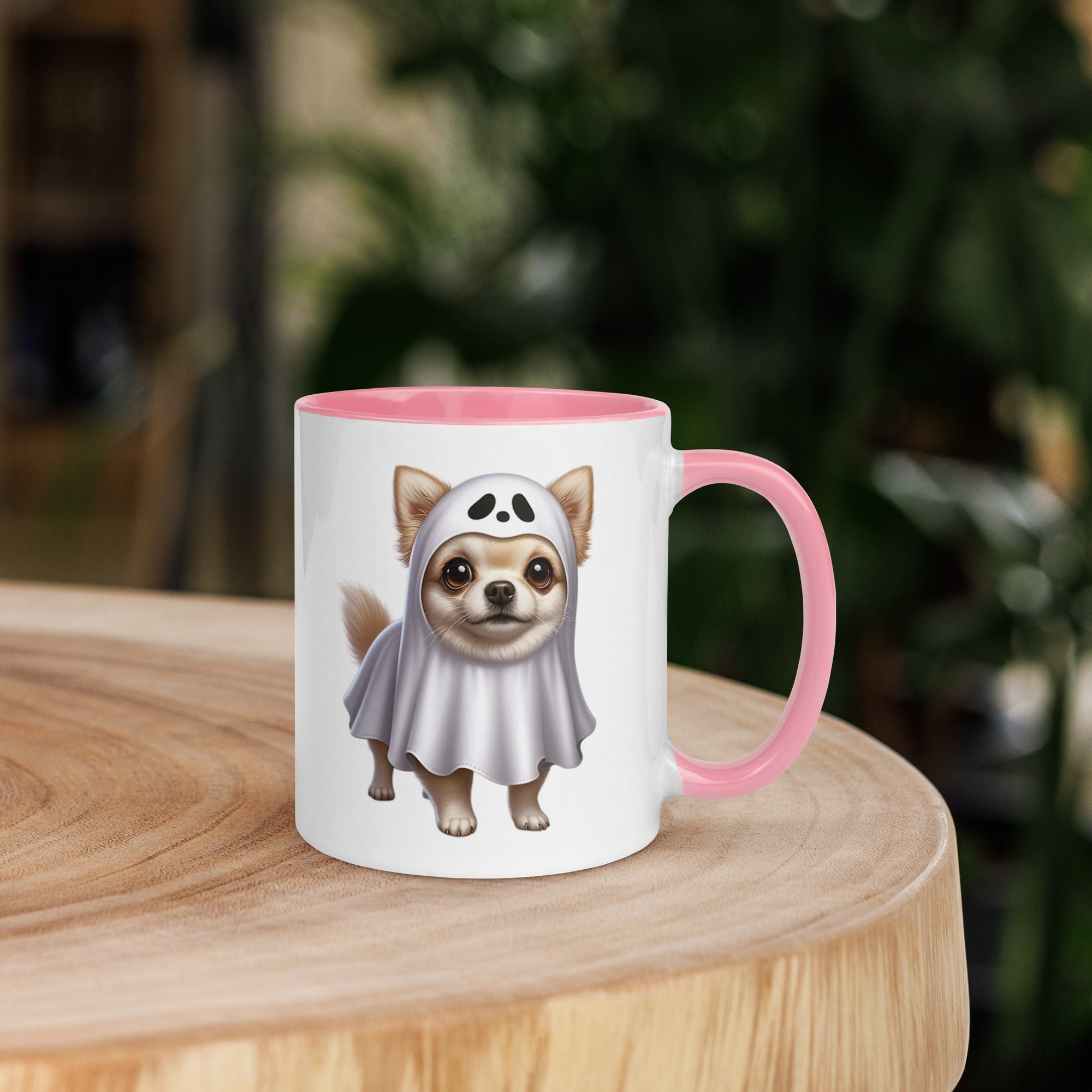 11oz Happy Halloween Ghost Chihuahua Mug #1