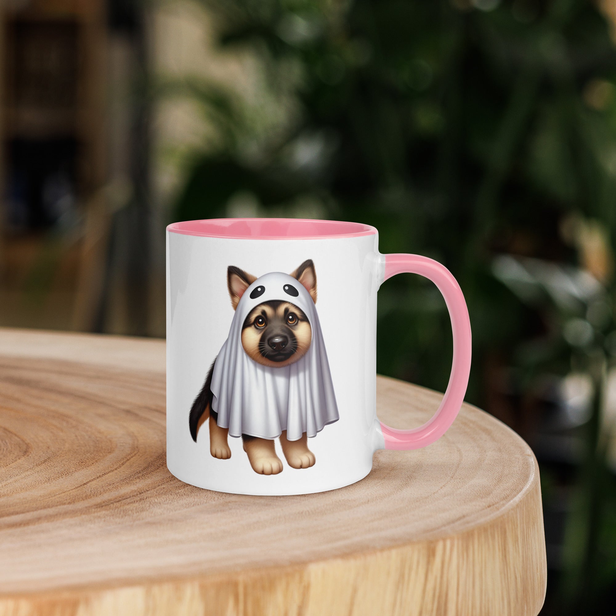 11oz Happy Halloween Ghost German Shepherd Mug #1