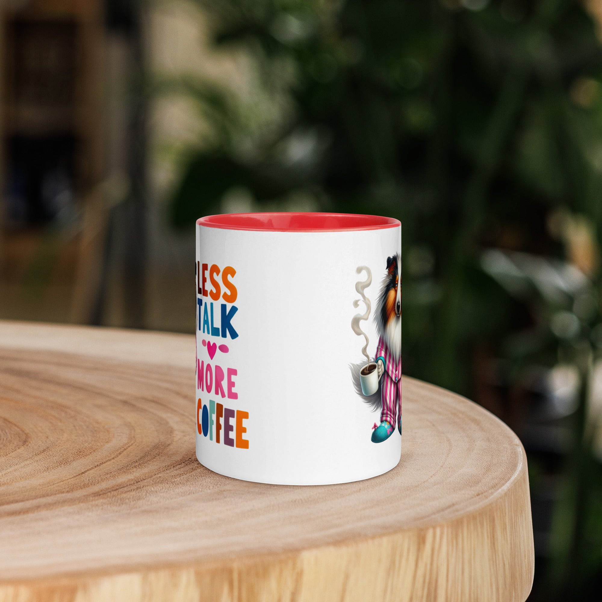 11oz Border Collie Mug - Less Talk More Coffee