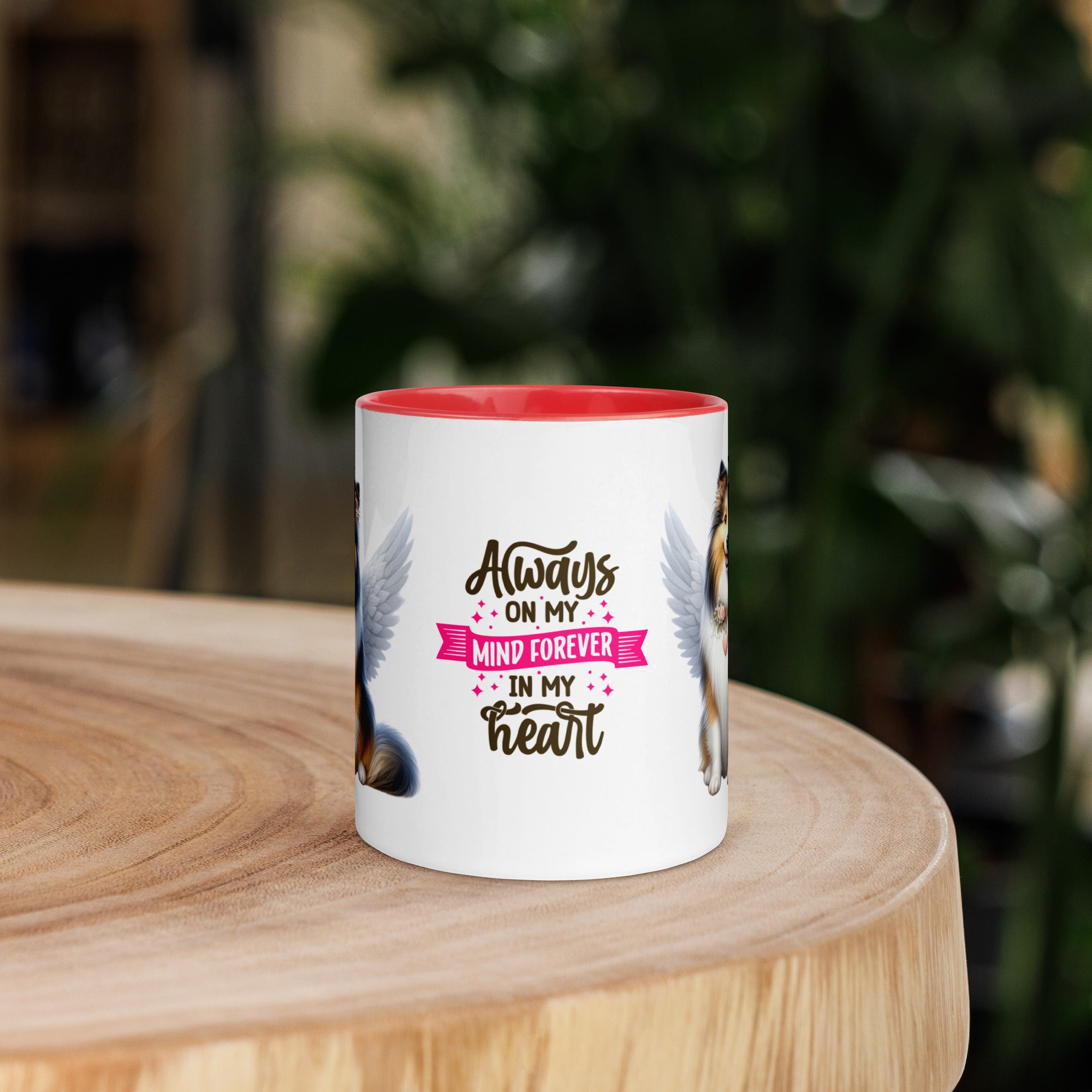 11oz Shetland Sheepdog Angel - Always On My Mind Forever In My Heart