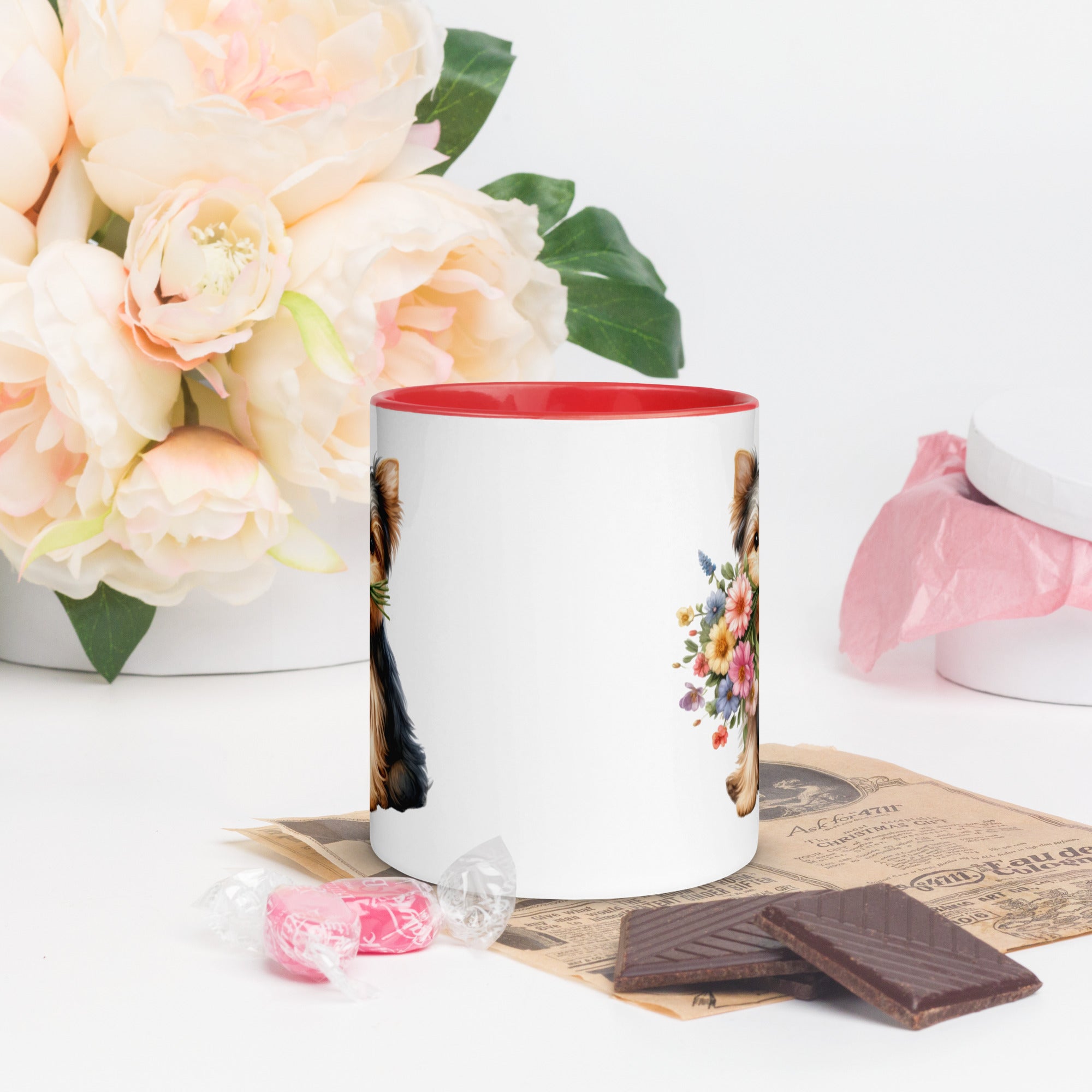 11oz Yorkshire Terrier - Flowers In Mouth