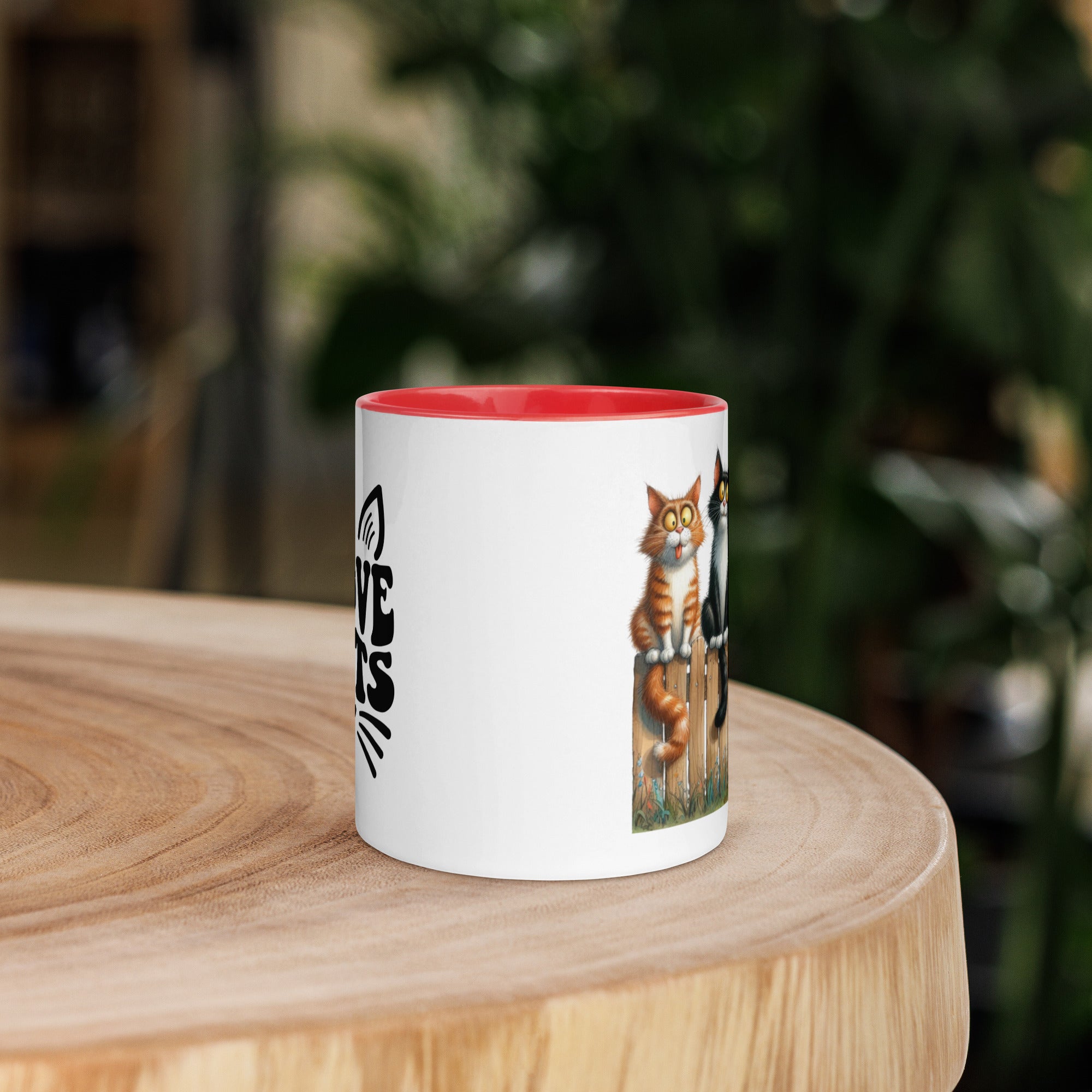 11oz I Love Cats - Cats On Fence #3