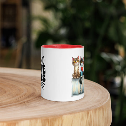 11oz I Love Cats - Cats On Fence #4
