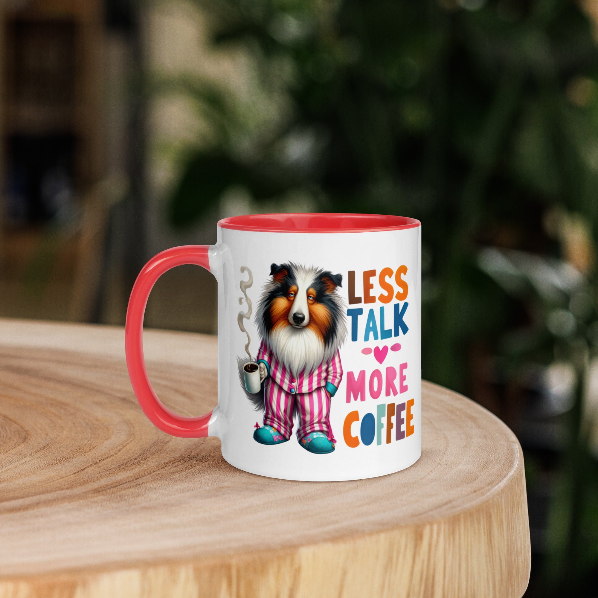 11oz Border Collie Mug - Less Talk More Coffee
