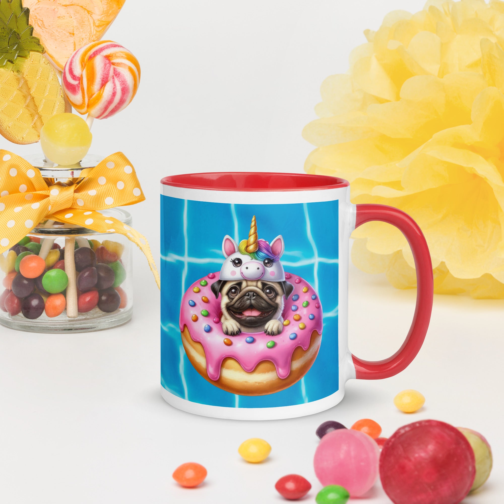 11oz Unicorn Pug In Donut