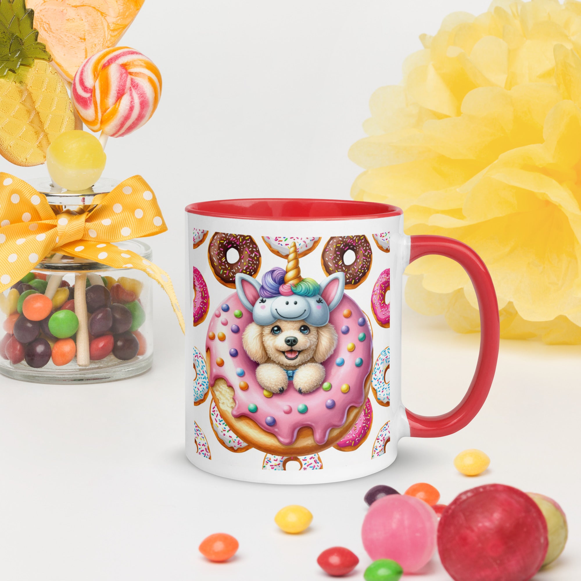 11oz Poodle Loves Donuts Mug - Life Is Short