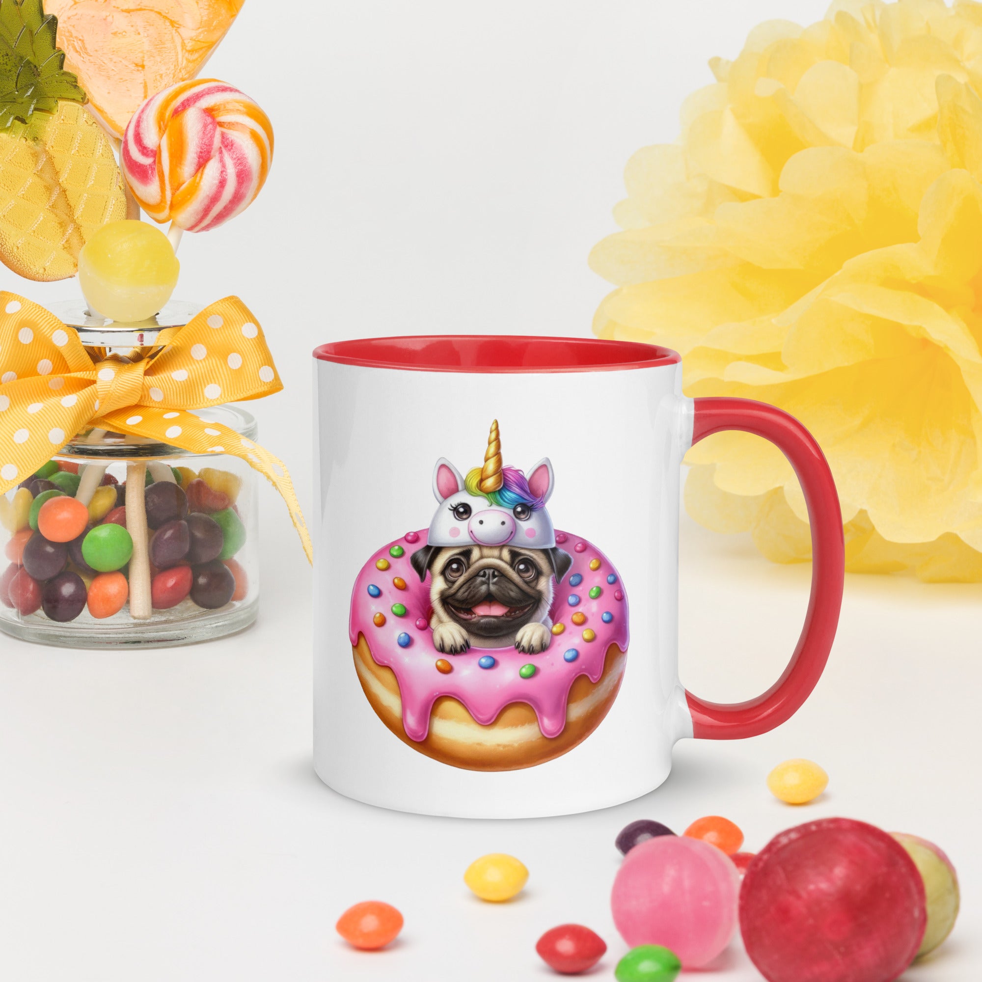 11oz Pug In A Donut - Pug Mug