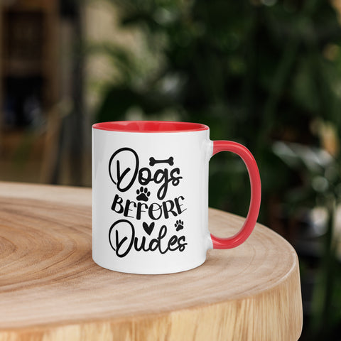 11oz White Mug - Dogs Before Dudes