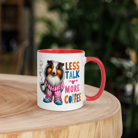 11oz Border Collie Mug - Less Talk More Coffee