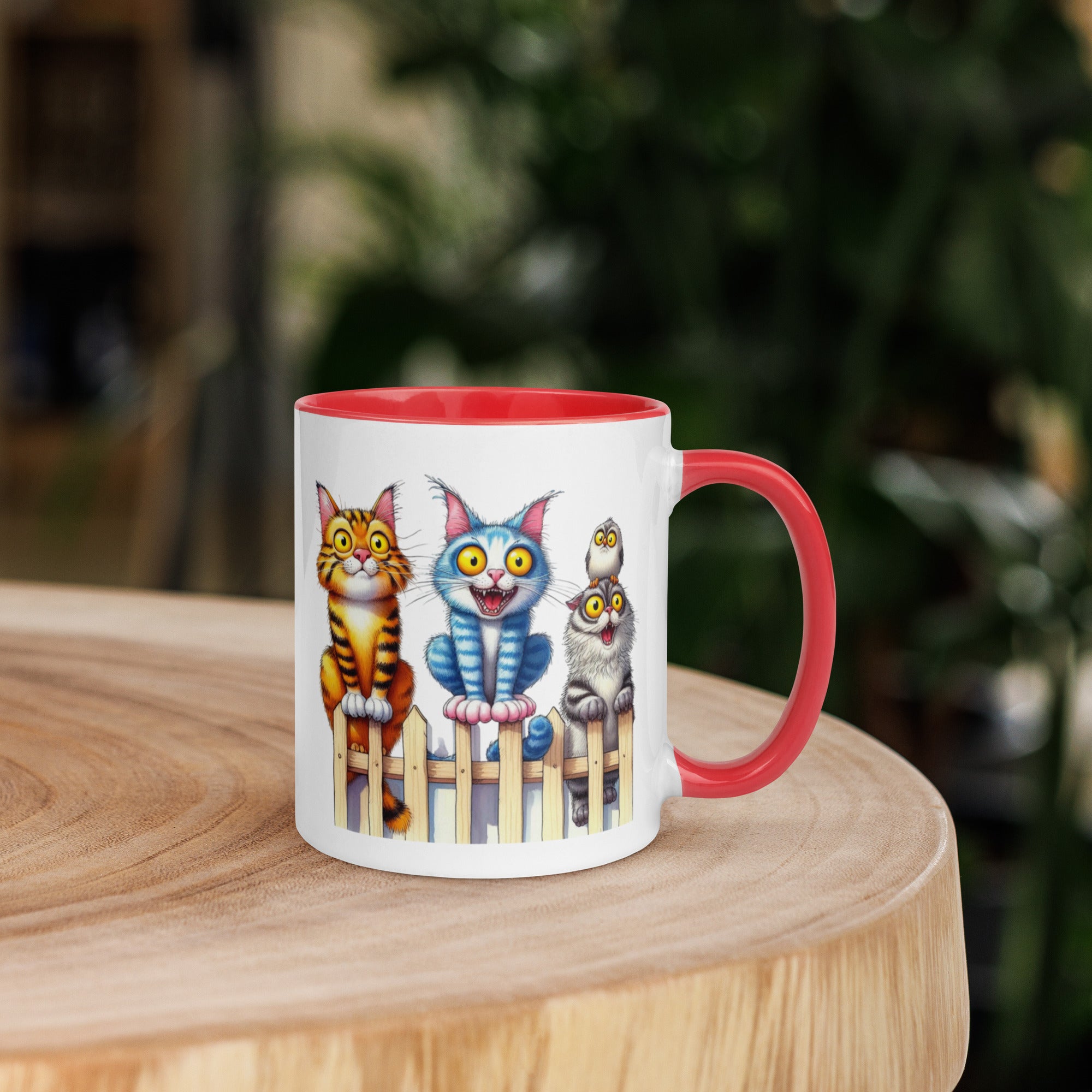 11oz I Love Cats - Cats On Fence #1