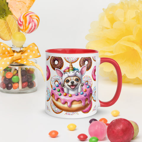 11oz Chihuahua Loves Donuts Mug - Life Is Short