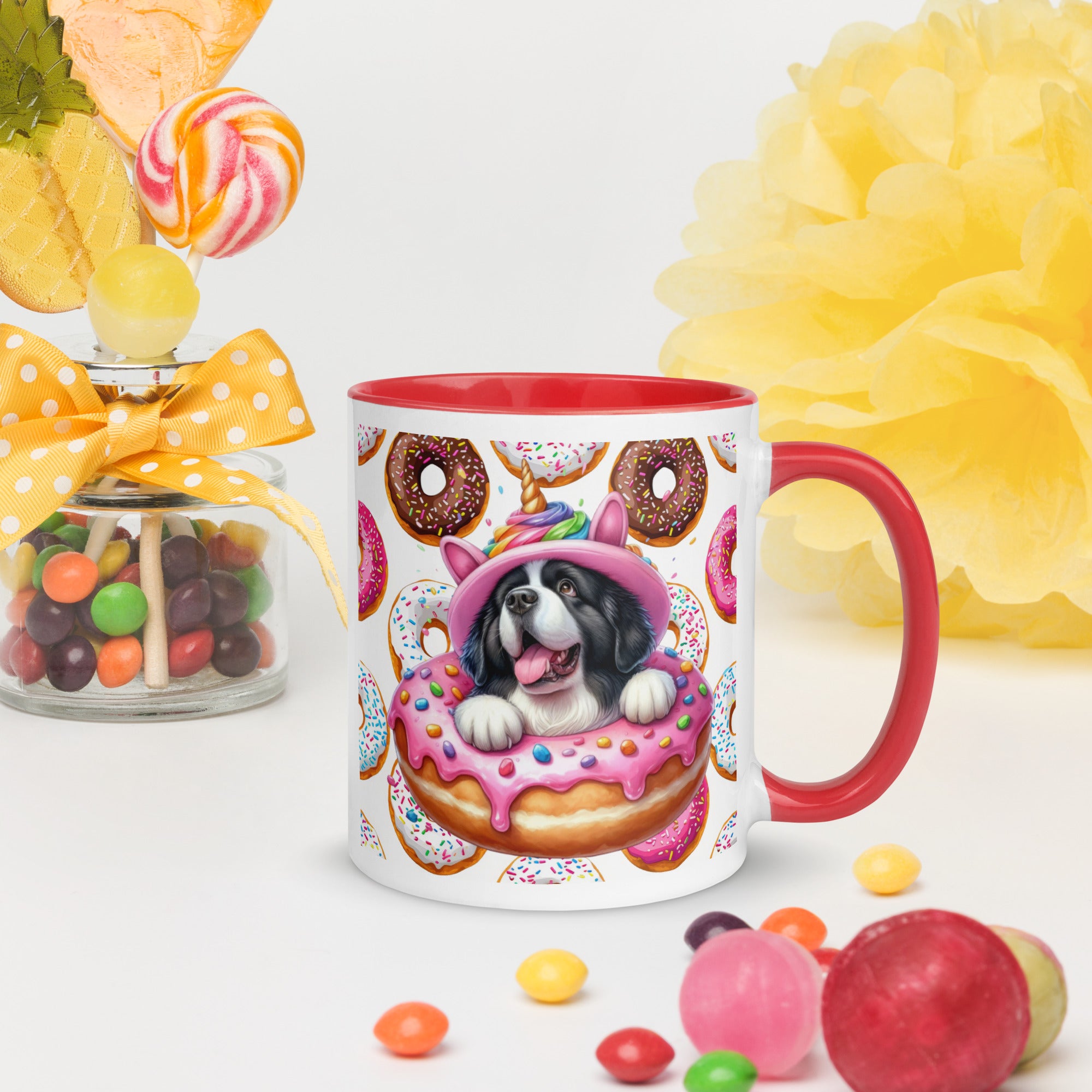 11oz St Bernard Loves Donuts Mug - Life Is Short