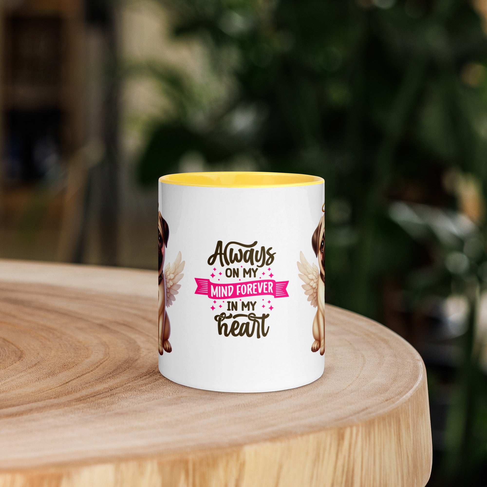 11oz Pug Angel - Always On My Mind Forever In My Heart