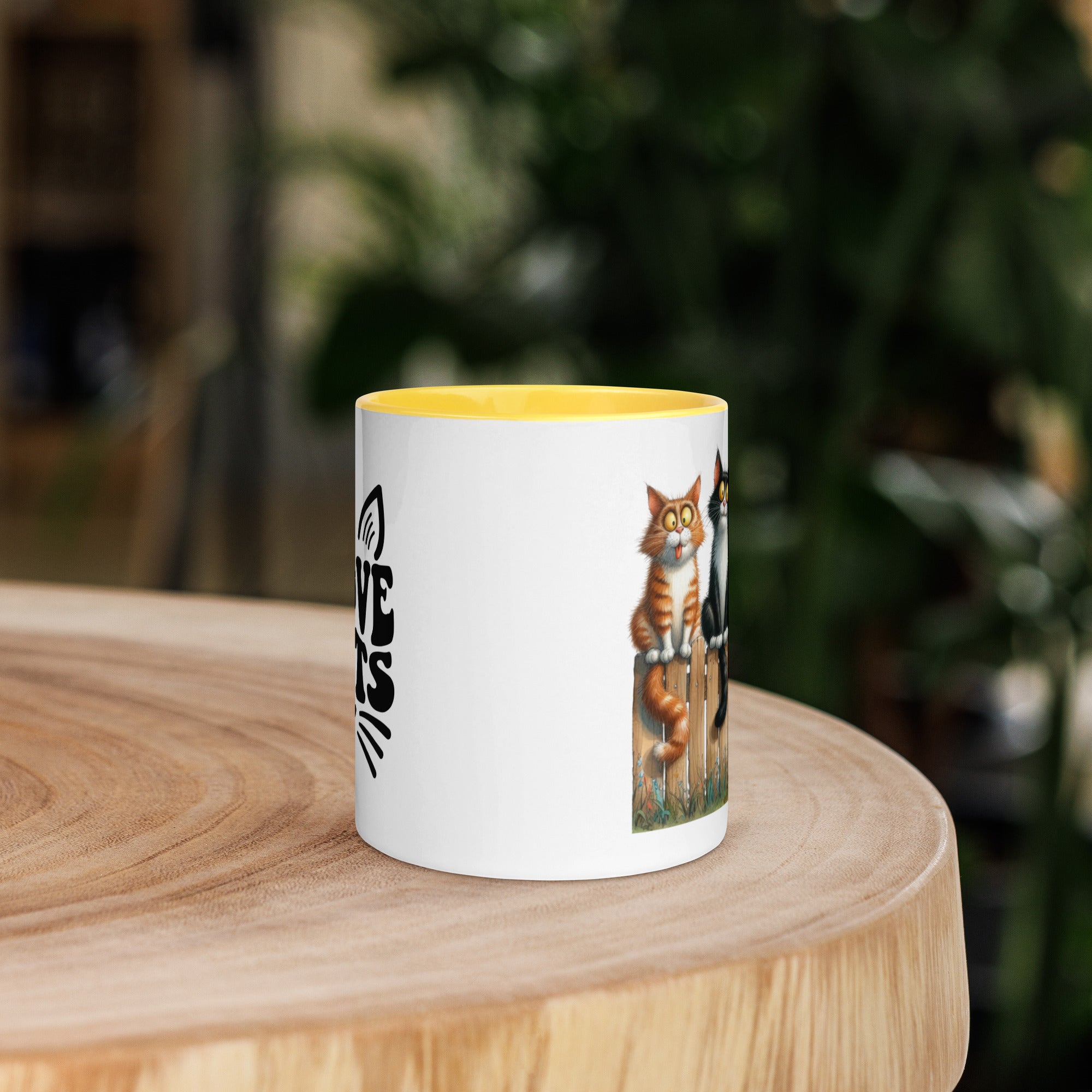 11oz I Love Cats - Cats On Fence #3