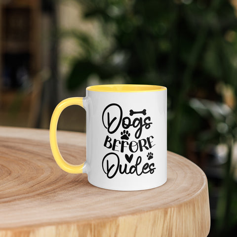 11oz White Mug - Dogs Before Dudes