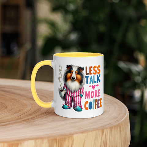 11oz Border Collie Mug - Less Talk More Coffee