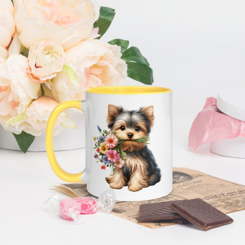11oz Yorkshire Terrier - Flowers In Mouth