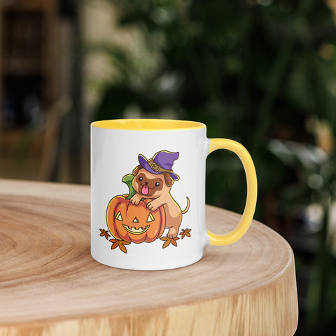 11oz Halloween Morning Pumpkin Pug Mug