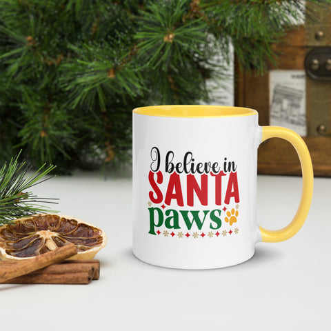 11oz Stained Glass Christmas Pug Mug 1 - Santa Paws