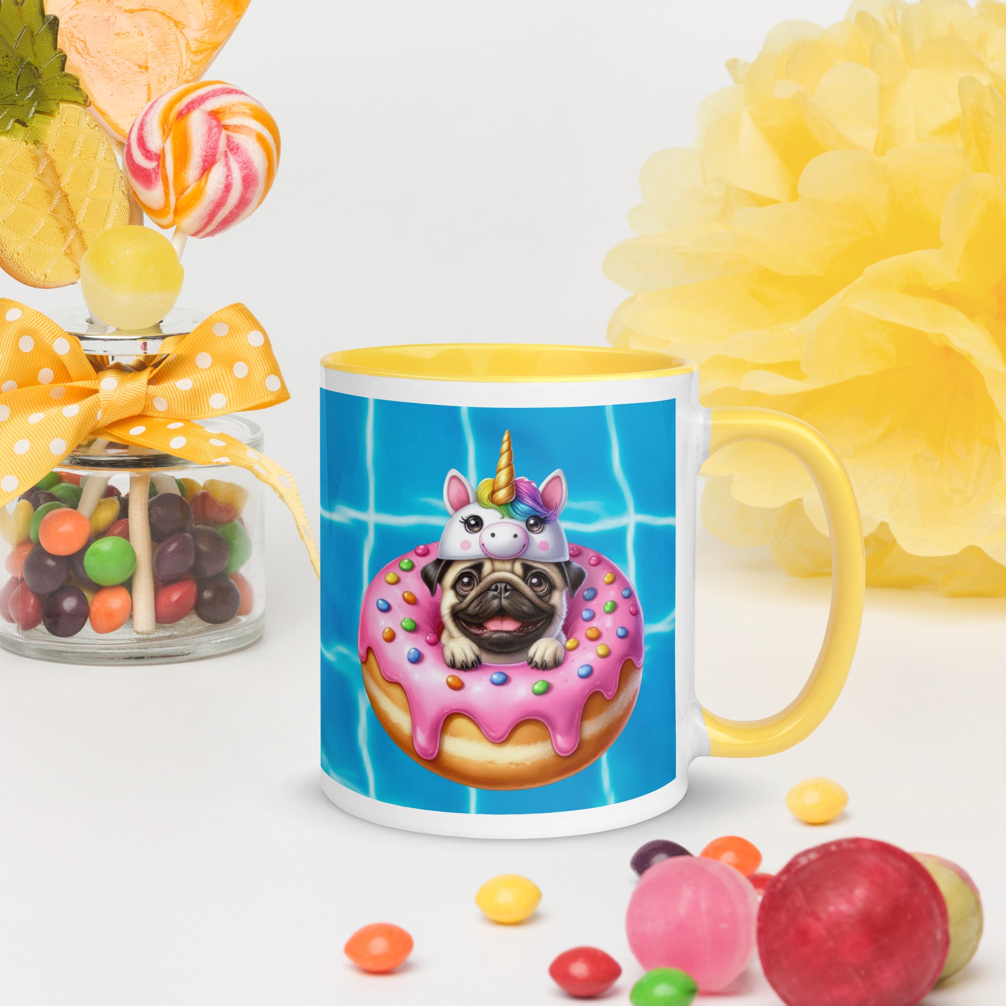 11oz Unicorn Pug In Donut