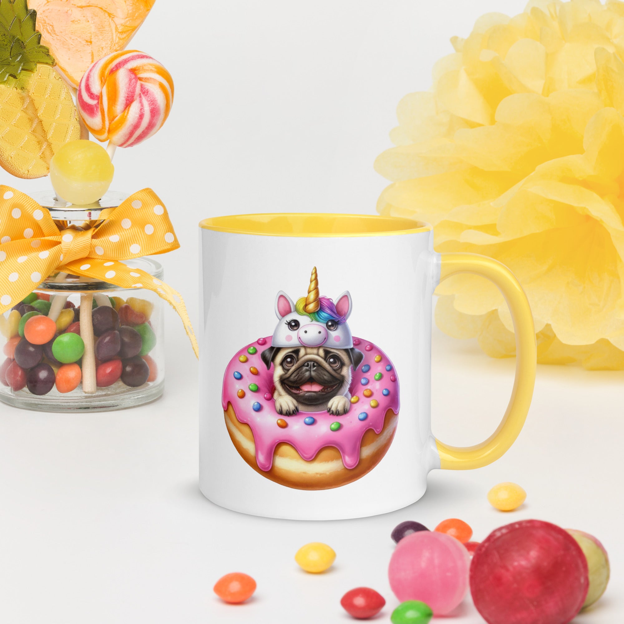 11oz Pug In A Donut - Pug Mug
