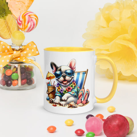 11oz Summer Vibes At The Beach - French Bulldog