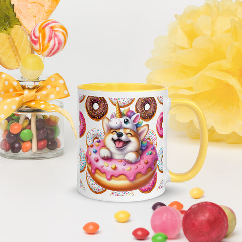 11oz Corgi Loves Donuts Mug - Life Is Short