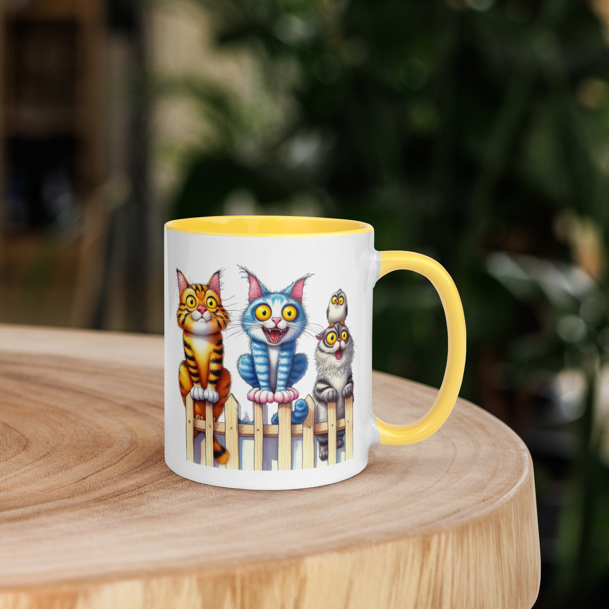 11oz I Love Cats - Cats On Fence #1