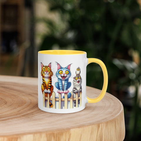 11oz I Love Cats - Cats On Fence #1