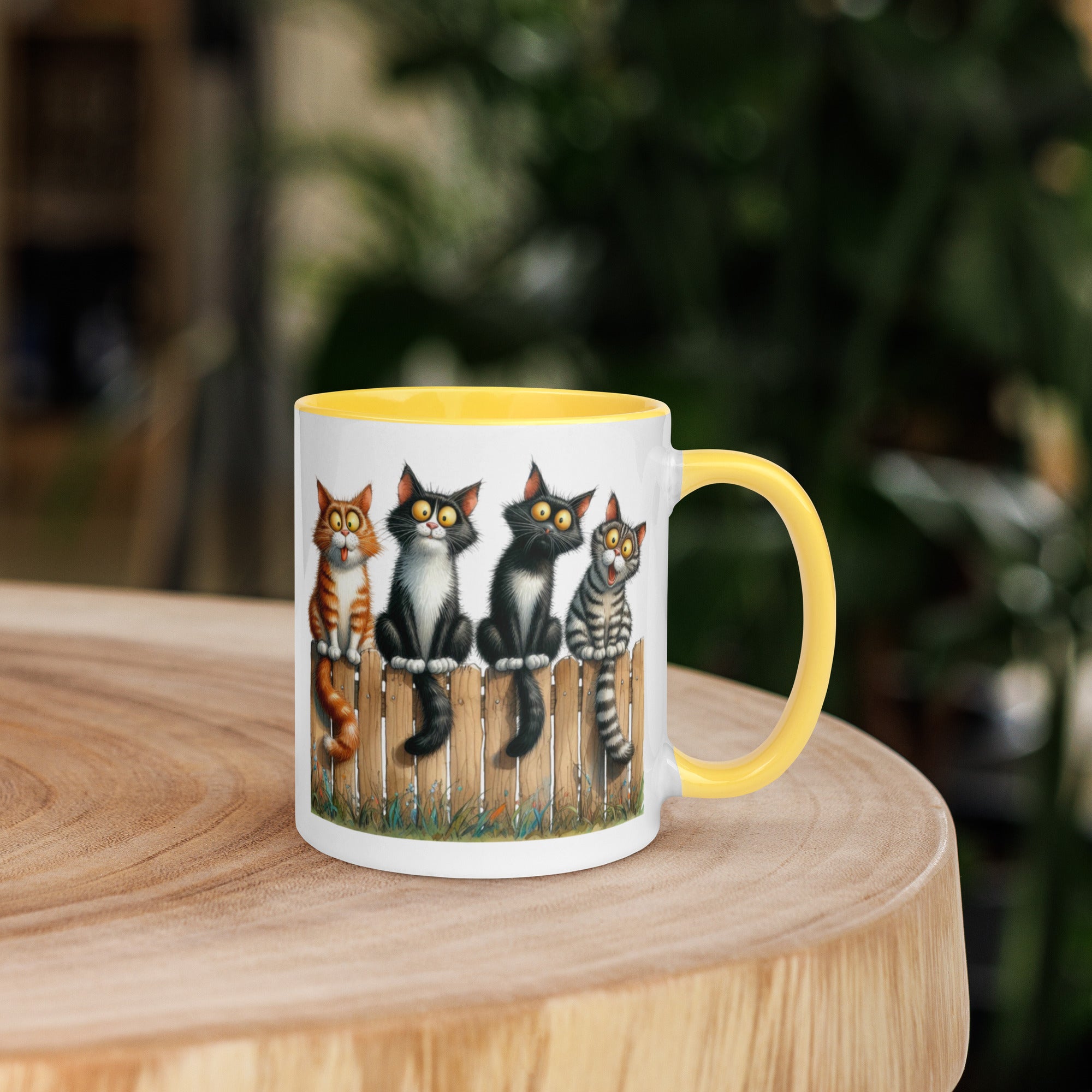 11oz I Love Cats - Cats On Fence #3
