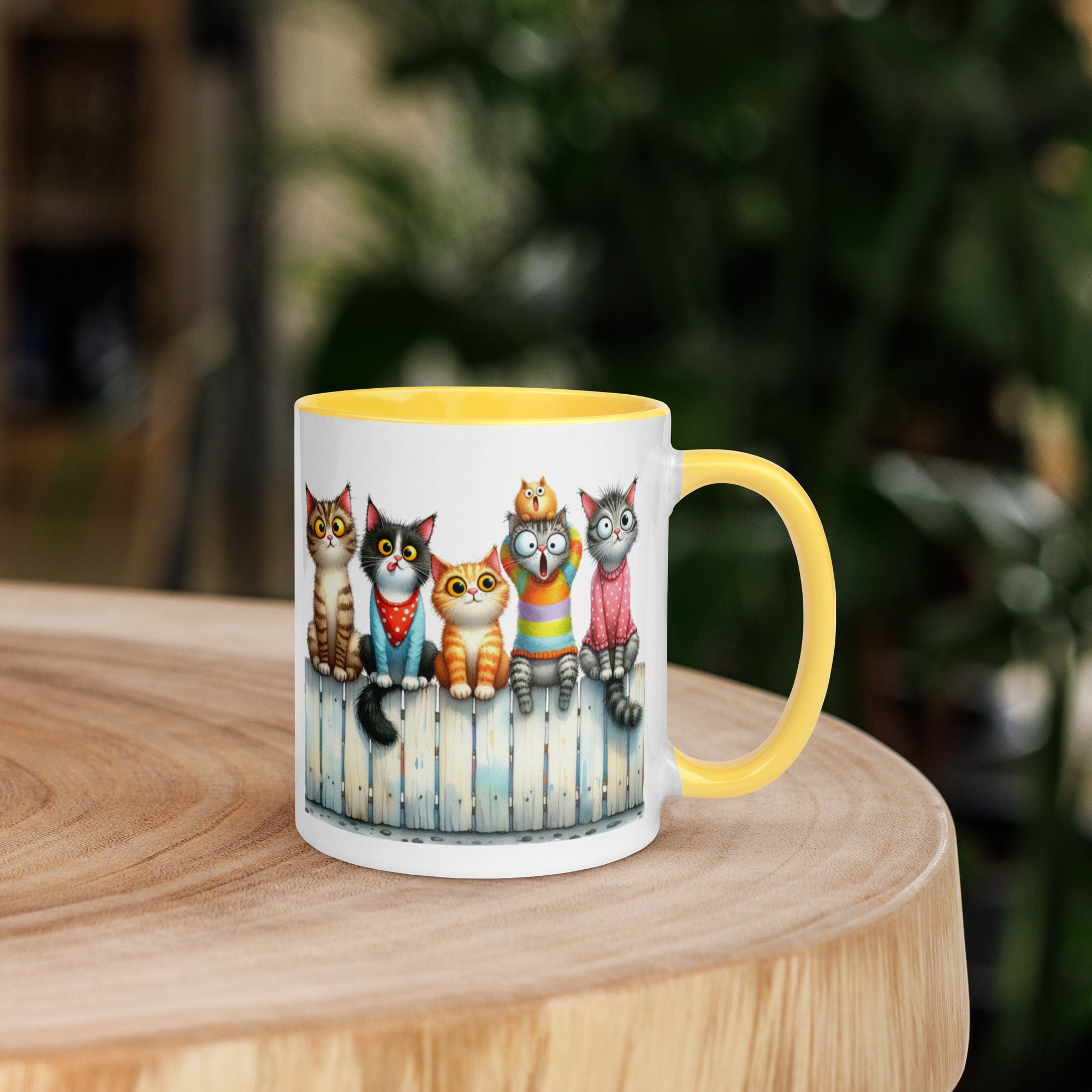 11oz I Love Cats - Cats On Fence #4