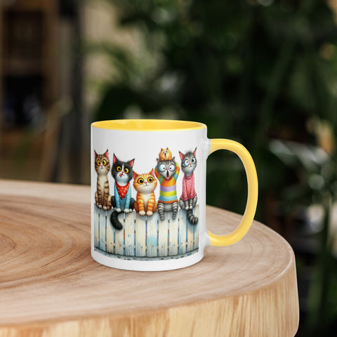 11oz I Love Cats - Cats On Fence #4