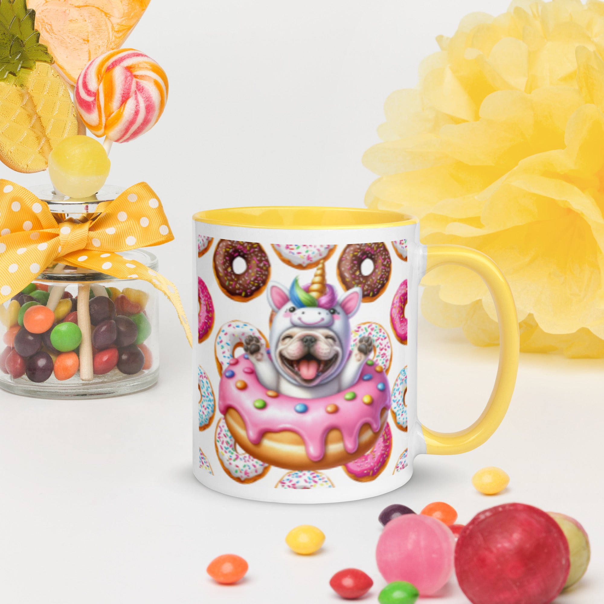11oz French Bulldog Loves Donuts Mug - Life Is Short