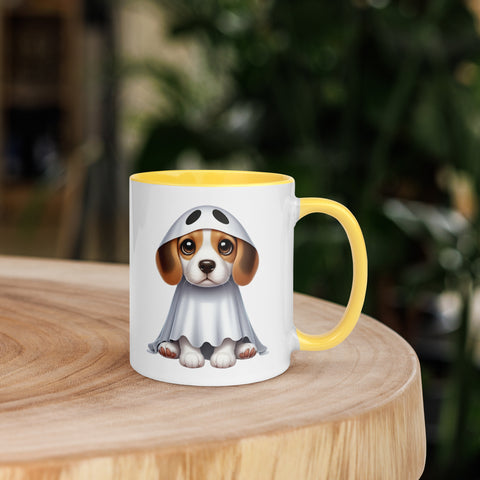 11oz Happy Halloween Ghost Beagle Mug #1