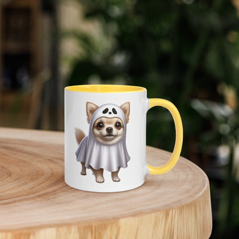 11oz Happy Halloween Ghost Chihuahua Mug #1