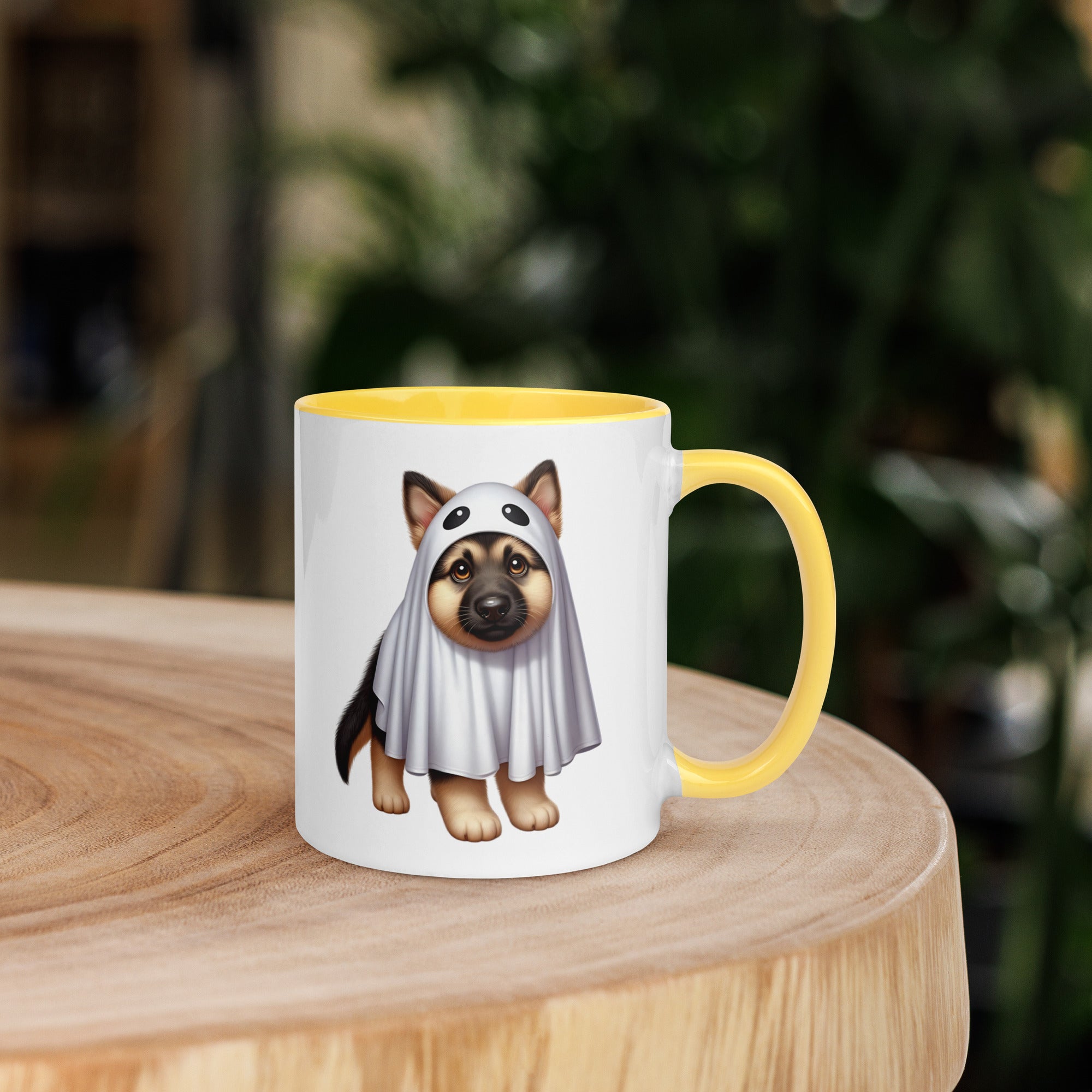 11oz Happy Halloween Ghost German Shepherd Mug #1