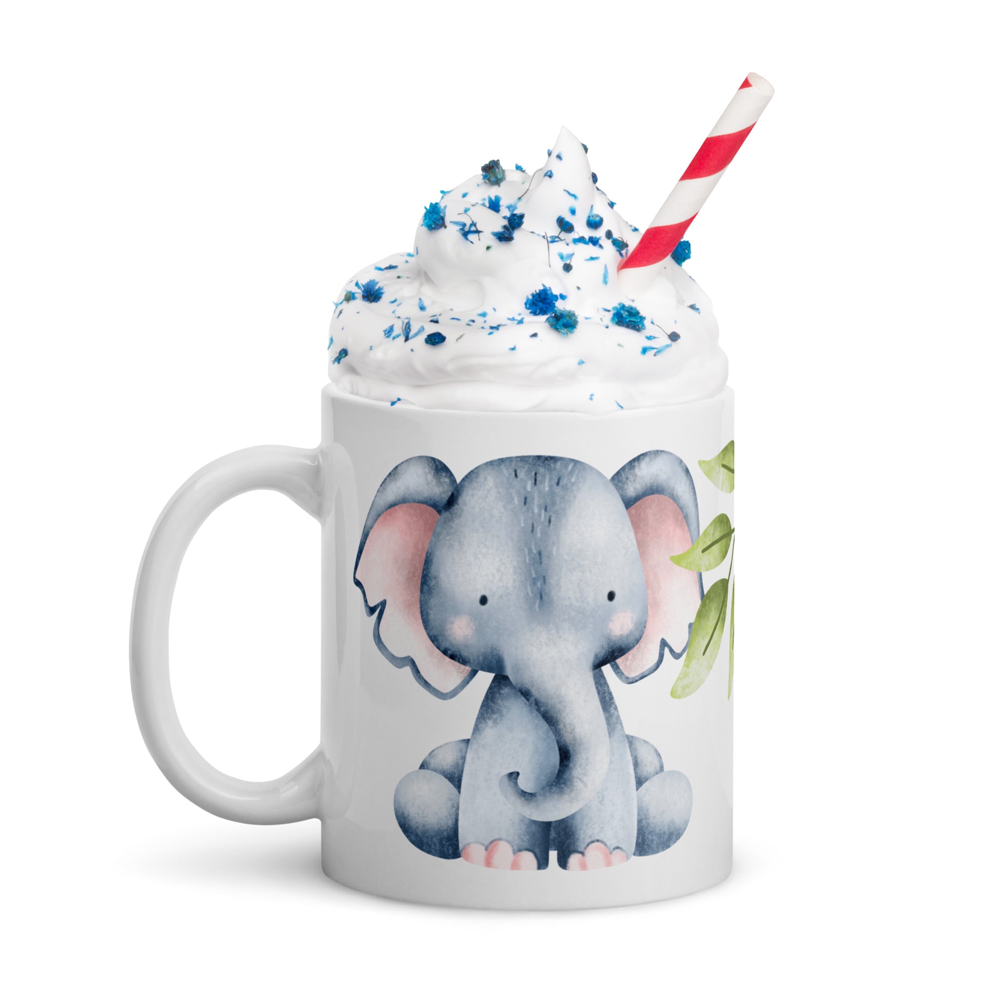11oz Safari Mug With Lion And Elephant