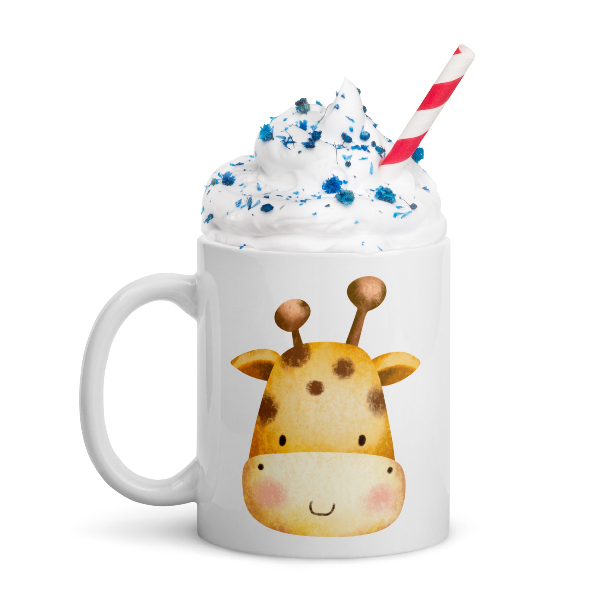 11oz Safari Mug With Zebra And Giraffe Heads